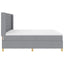Box spring seng med madras Lysegrå 200 x 200 cm Stof