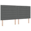 Box spring seng med madras Mørkegrå 200 x 200 cm Stof