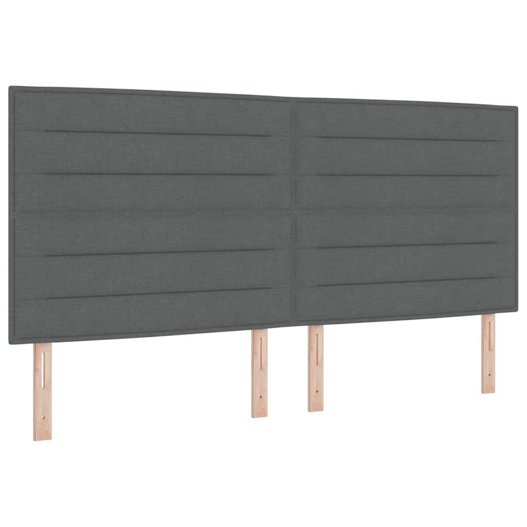Box spring seng med madras Mørkegrå 200 x 200 cm Stof