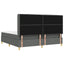 Box spring seng med madras Mørkegrå 200 x 200 cm Stof