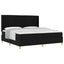 Box spring seng med madras Sort 200 x 200 cm Stof