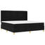 Box spring seng med madras Sort 200 x 200 cm Stof