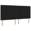 Box spring seng med madras Sort 200 x 200 cm Stof
