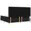 Box spring seng med madras Sort 200 x 200 cm Stof
