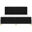 Box spring seng med madras Sort 200 x 200 cm Stof
