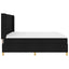 Box spring seng med madras Sort 200 x 200 cm Stof