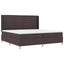Box spring seng med madras Mørk Brun 200 x 200 cm Stof