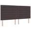 Box spring seng med madras Mørk Brun 200 x 200 cm Stof