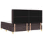 Box spring seng med madras Mørk Brun 200 x 200 cm Stof