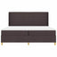 Box spring seng med madras Mørk Brun 200 x 200 cm Stof