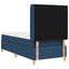 Box spring seng med hovedgærde Blå 80 x 200 cm Stof