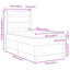 Box spring seng med hovedgærde Sort 90 x 190 cm Stof