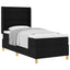 Box spring seng med hovedgærde Sort 90 x 200 cm Stof