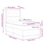 Box spring seng med pude Gråbrun 90 x 200 cm Stof