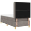 Box spring seng med hovedgærde Gråbrun 100 x 200 cm Stof