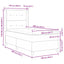 Box spring seng med hovedgærde Blå 100 x 200 cm Stof