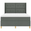 Box spring seng med hovedgærde Mørkegrå 140 x 190 cm Stof
