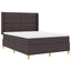 Box spring seng med hovedgærde Mørk Brun 140 x 190 cm Stof