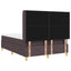 Box spring seng med hovedgærde Mørk Brun 140 x 190 cm Stof