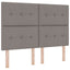 Box spring seng med hovedgærde Gråbrun 140 x 190 cm Stof