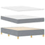 Box spring seng med hovedgærde Lysegrå 160 x 200 cm Stof
