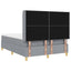 Box spring seng med hovedgærde Lysegrå 160 x 200 cm Stof