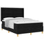 Box spring seng med hovedgærde Sort 160 x 200 cm Stof