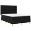 Box spring seng med hovedgærde Sort 160 x 200 cm Stof