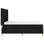 Box spring seng med hovedgærde Sort 160 x 200 cm Stof