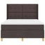 Box spring seng med hovedgærde Mørk Brun 160 x 200 cm Stof