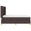 Box spring seng med hovedgærde Mørk Brun 160 x 200 cm Stof