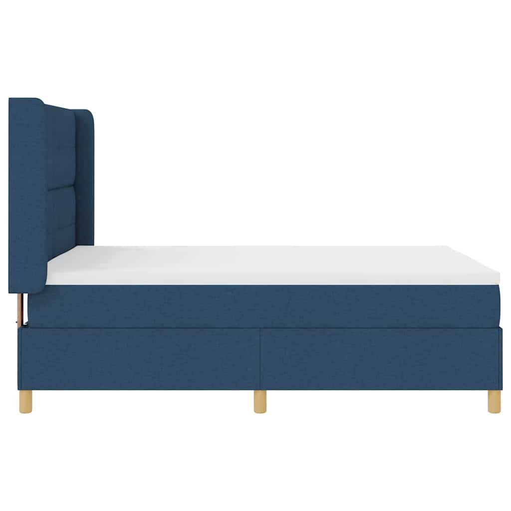 Box spring seng med hovedgærde Blå 160 x 200 cm Stof