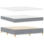 Box spring seng med hovedgærde Lysegrå 180 x 200 cm Stof