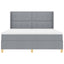 Box spring seng med hovedgærde Lysegrå 180 x 200 cm Stof