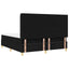 Box spring seng med hovedgærde Sort 180 x 200 cm Stof