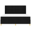 Box spring seng med hovedgærde Sort 180 x 200 cm Stof