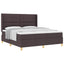 Box spring seng med hovedgærde Mørk Brun 180 x 200 cm Stof