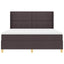 Box spring seng med hovedgærde Mørk Brun 180 x 200 cm Stof