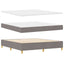 Box spring seng med hovedgærde Gråbrun 180 x 200 cm Stof