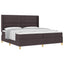 Box spring seng med hovedgærde Mørk Brun 200 x 200 cm Stof