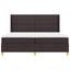 Box spring seng med hovedgærde Mørk Brun 200 x 200 cm Stof