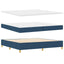 Box spring seng med hovedgærde Blå 200 x 200 cm Stof