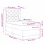Box spring seng med hovedgærde Mørkegrå 90 x 200 cm Stof