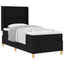 Box spring seng med hovedgærde Sort 90 x 200 cm Stof