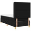 Box spring seng med hovedgærde Sort 100 x 200 cm Stof