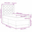 Box spring seng med hovedgærde Mørk Brun 100 x 200 cm Stof