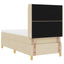 Box spring seng med hovedgærde Creme 100 x 200 cm Stof
