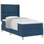 Box spring seng med hovedgærde Blå 100 x 200 cm Stof