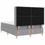 Box spring seng med hovedgærde Lysegrå 140 x 190 cm Stof
