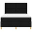 Box spring seng med hovedgærde Sort 140 x 190 cm Stof